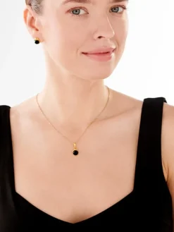 Apart Zawieszka srebrna z onyksem< Zawieszki