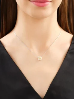 Discount Apart Zawieszka z białego i żółtego złota z diamentami - 0,60 ct - próba 585