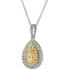 Apart Zawieszka z białego i żółtego złota z diamentami - VS2/Fancy Light Yellow - 1,36 ct - próba 750< Zawieszki