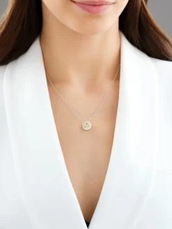 Apart Zawieszka z białego i żółtego złota z diamentami - VS2/Fancy Light Yellow - 1,34 ct - próba 750< Zawieszki