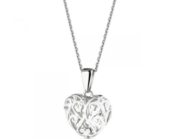New Apart Zawieszka z białego złota z diamentami - serce - 0,008 ct - próba 585