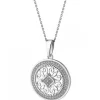 Apart Zawieszka z białego złota z diamentami - rozeta - 0,14 ct - próba 585< Zawieszki