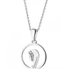 Apart Zawieszka z białego złota z diamentami - medalik Matka Boska - 0,006 ct - próba 375< Zawieszki