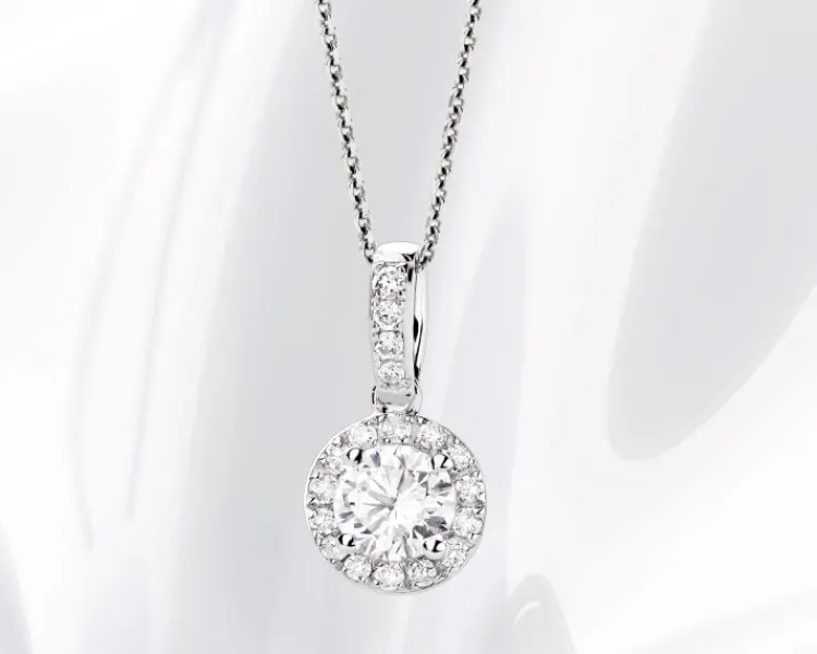 Apart Zawieszka z białego złota z brylantami - 0,43 ct - próba 585< Zawieszki