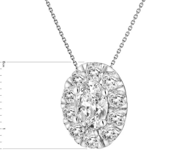 Apart Zawieszka z białego złota z diamentami laboratoryjnymi - 1,50 ct - próba 750< Wszystkie