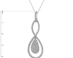 Discount Apart Zawieszka z białego złota z brylantami - 0,82 ct - próba 585
