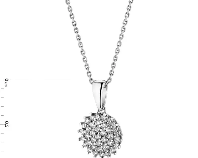 Hot Apart Zawieszka z białego złota z brylantami - 0,25 ct - próba 585