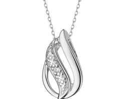 Apart Zawieszka z białego złota z diamentem - 0,006 ct - próba 585< Zawieszki