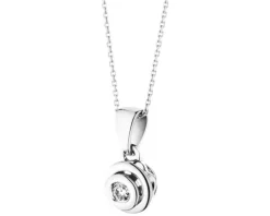 Apart Zawieszka z białego złota z brylantem - 0,08 ct - próba 585< Zawieszki