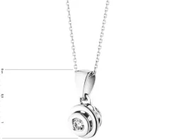 Apart Zawieszka z białego złota z brylantem - 0,08 ct - próba 585< Zawieszki