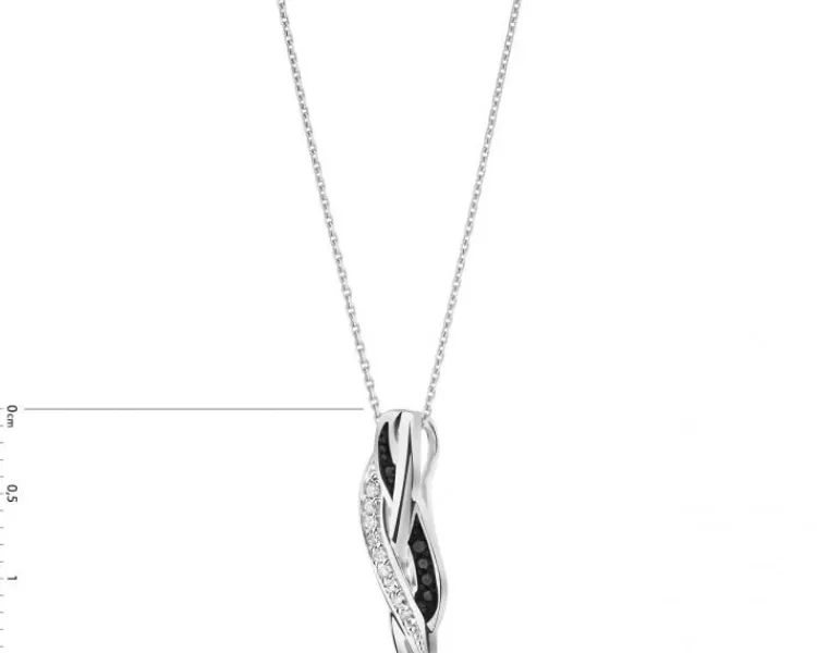 Apart Zawieszka z białego złota z diamentami - 0,03 ct - próba 585< Zawieszki