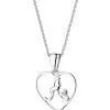 Sale Apart Zawieszka z białego złota z diamentem - litera A, serce - 0,005 ct - próba 585