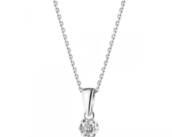 Apart Zawieszka z białego złota z diamentem - 0,003 ct - próba 375< Zawieszki
