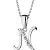 Apart Zawieszka z białego złota z diamentem - litera N - 0,003 ct - próba 585< Zawieszki