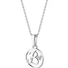 Apart Zawieszka z białego złota z diamentem - litera B - 0,003 ct - próba 585< Zawieszki