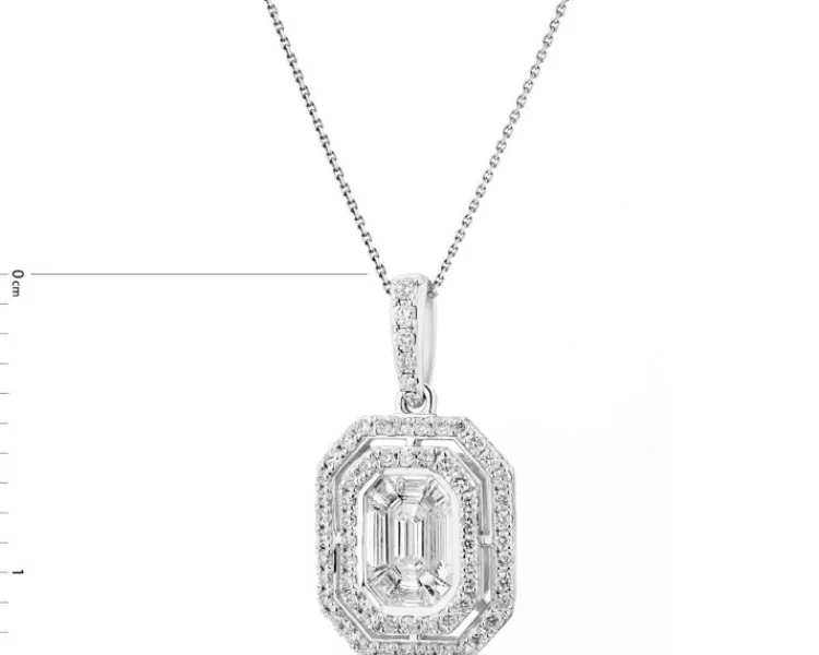 Apart Zawieszka z białego złota z brylantami - 0,63 ct - próba 750< Zawieszki