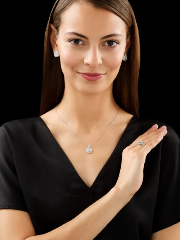 Apart Zawieszka z białego złota z brylantami - 0,63 ct - próba 750< Zawieszki