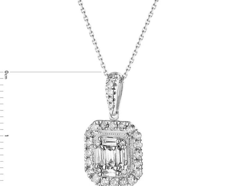 Apart Zawieszka z białego złota z diamentami - 0,35 ct - próba 585