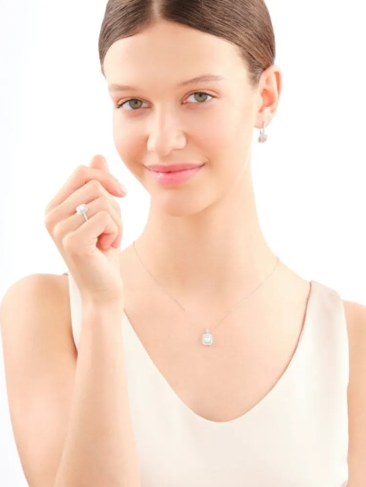 Apart Zawieszka z białego złota z diamentami - 0,35 ct - próba 585