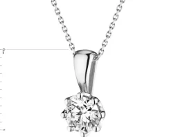 Apart Zawieszka z białego złota z brylantem - 0,35 ct - próba 585< Zawieszki