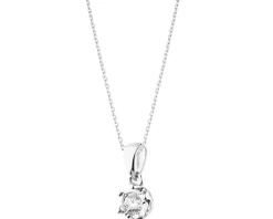 Apart Zawieszka z białego złota z brylantem - 0,10 ct - próba 585< Zawieszki