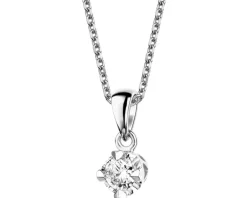 Apart Zawieszka z białego złota z brylantem - serca - 0,16 ct - próba 585