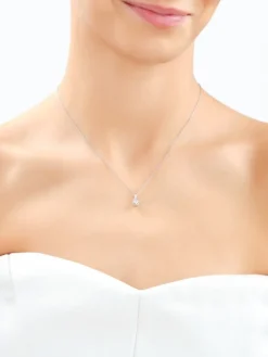 Apart Zawieszka z białego złota z brylantem – serca - 0,10 ct - próba 585< Zawieszki