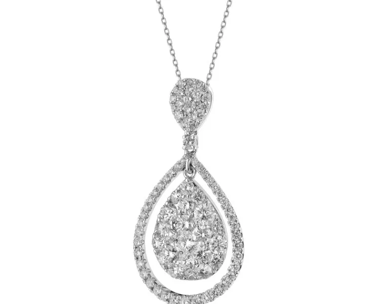 Best Apart Zawieszka z białego złota z brylantami - 2,21 ct - próba 750