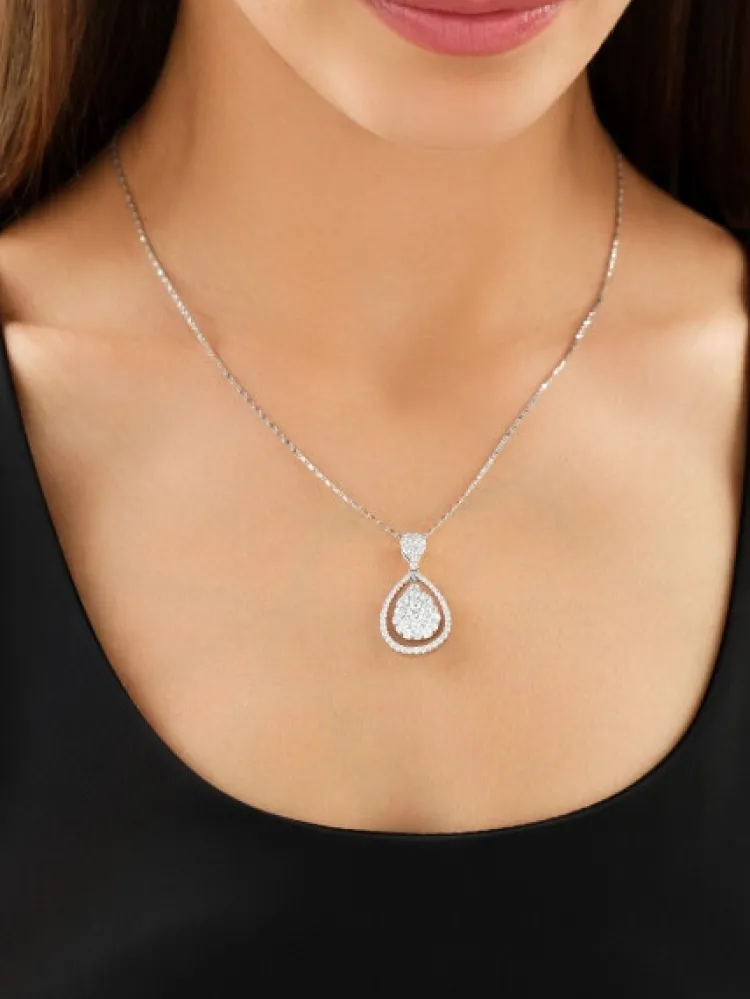 Best Apart Zawieszka z białego złota z brylantami - 2,21 ct - próba 750