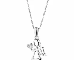 Apart Zawieszka z białego złota z diamentem - aniołek, serce - 0,004 ct - próba 585< Zawieszki
