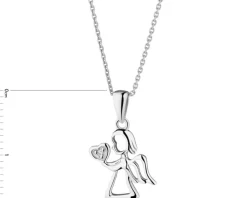 Apart Zawieszka z białego złota z diamentem - aniołek, serce - 0,004 ct - próba 585< Zawieszki