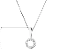 Apart Zawieszka z białego złota z diamentami - koło - 0,02 ct - próba 585< Zawieszki