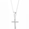 Apart Zawieszka z białego złota z diamentami - krzyż - 0,02 ct - próba 585< Zawieszki