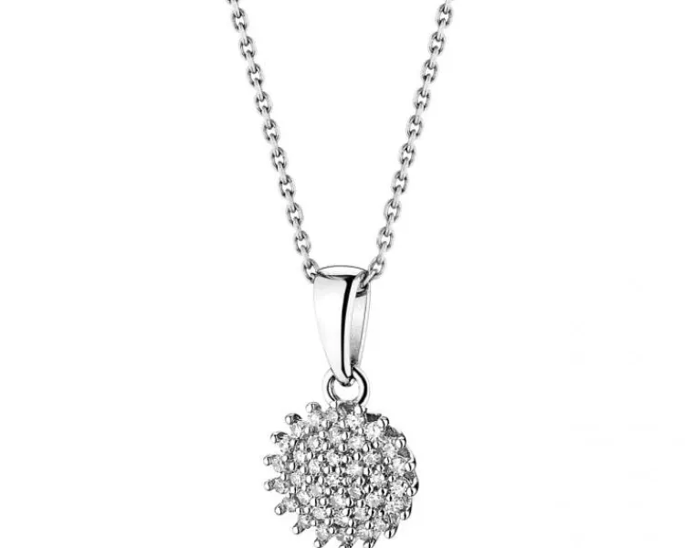 Apart Zawieszka z białego złota z diamentami - 0,11 ct - próba 585< Zawieszki