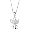 Best Apart Zawieszka z białego złota z diamentem - aniołek - 0,003 ct - próba 375