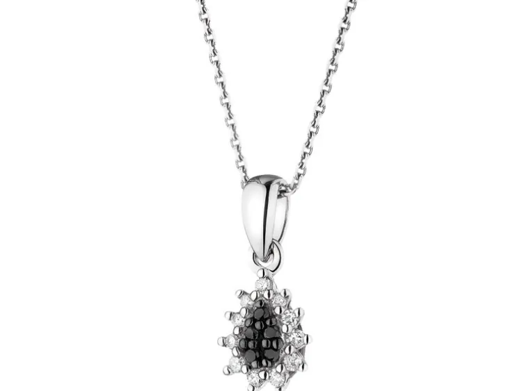 Best Apart Zawieszka z białego złota z diamentami - 0,05 ct - próba 375
