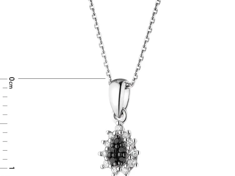 Best Apart Zawieszka z białego złota z diamentami - 0,05 ct - próba 375