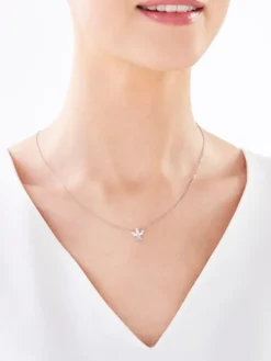 Online Apart Zawieszka z białego złota z diamentem - aniołek - 0,003 ct - próba 375
