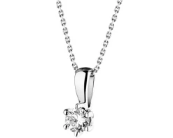 Apart Zawieszka z białego złota z brylantem - 0,18 ct - próba 750< Zawieszki