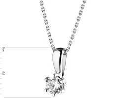 Apart Zawieszka z białego złota z brylantem - 0,18 ct - próba 750< Zawieszki