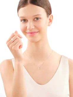 Apart Zawieszka z białego złota z brylantem - 0,18 ct - próba 750< Zawieszki