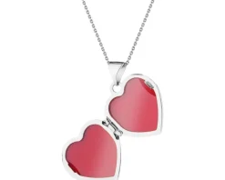 Apart Zawieszka z białego złota z diamentem - puzderko - serce - 0,005 ct - próba 585< Zawieszki