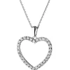 Apart Zawieszka z białego złota z brylantami - serce - 0,33 ct - próba 585< Zawieszki