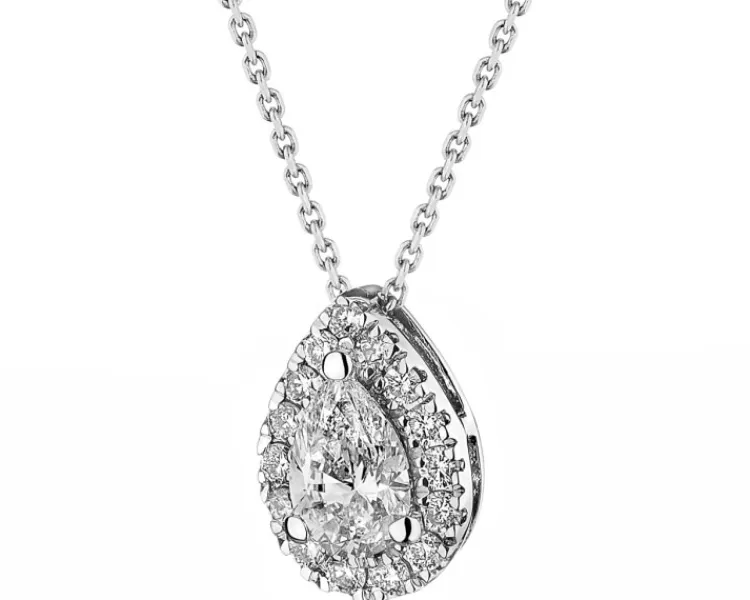 Hot Apart Zawieszka z białego złota z diamentami - 0,56 ct - próba 750