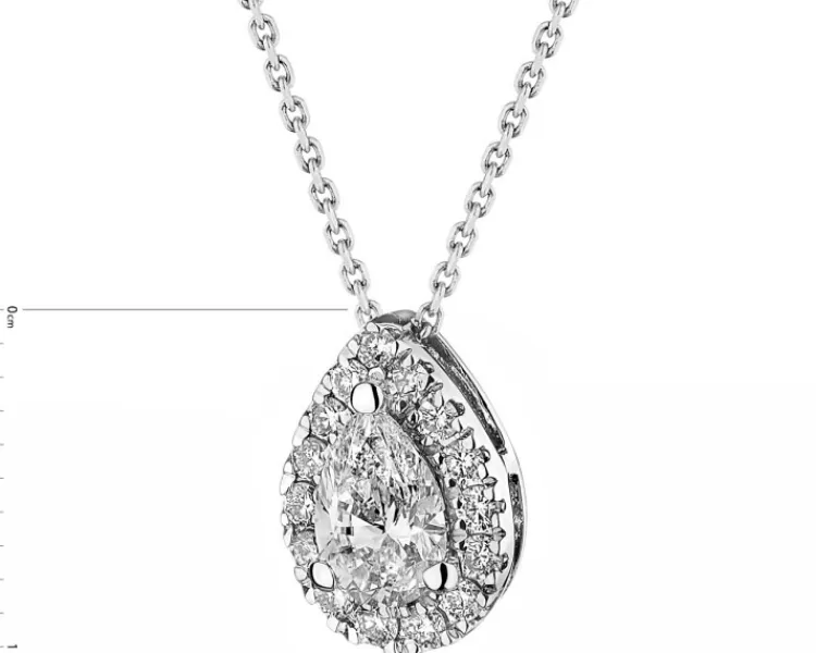 Hot Apart Zawieszka z białego złota z diamentami - 0,56 ct - próba 750