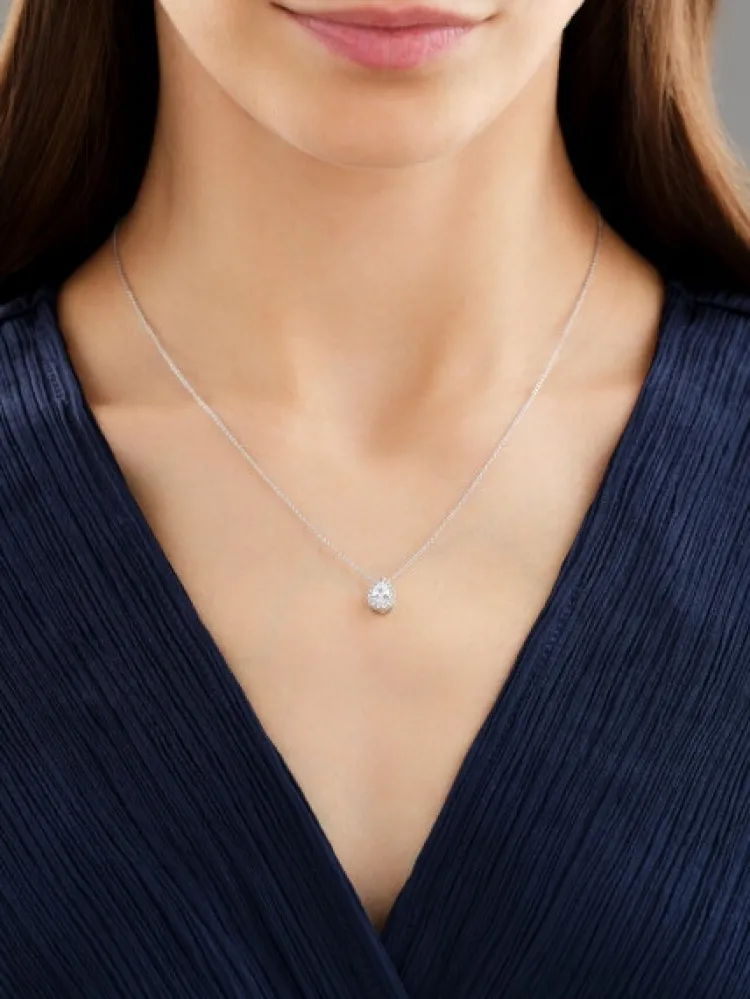 Hot Apart Zawieszka z białego złota z diamentami - 0,56 ct - próba 750