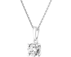 Clearance Apart Zawieszka z białego złota z brylantem laboratoryjnym - 0,25 ct - próba 585