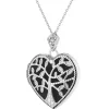 Discount Apart Zawieszka z białego złota z diamentem - puzderko - serce, drzewko - 0,005 ct - próba 585