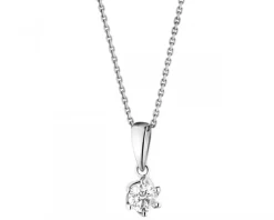 Hot Apart Zawieszka z białego złota z brylantem - 0,19 ct - próba 585