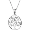 Outlet Apart Zawieszka z białego złota z diamentami - drzewko - 0,01 ct - próba 375